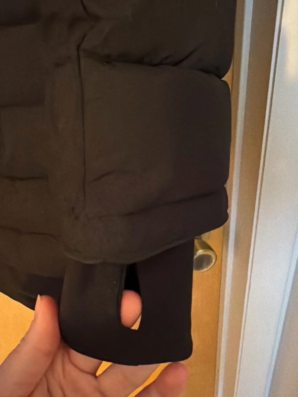 Michael Kors Black Quilted Mid-Length Hooded Puffer Coat